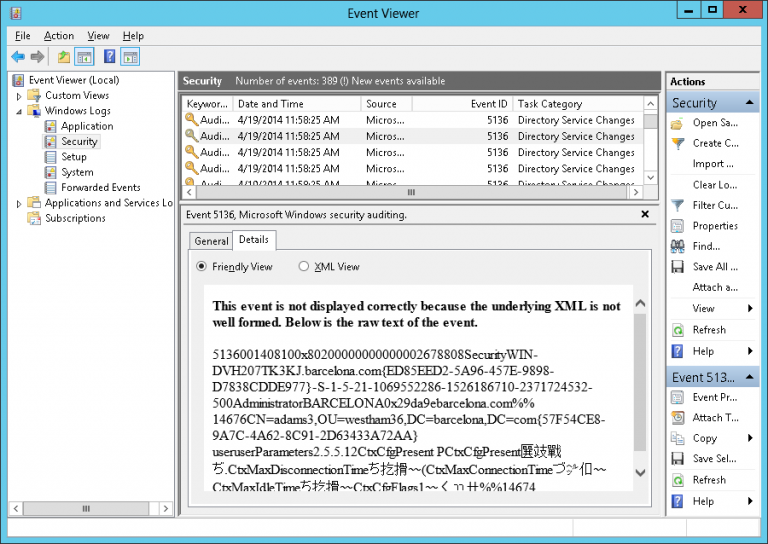 UserParameters attribute of a user object in Active Directory messing