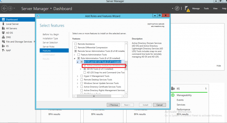 The specified module 'active directory' was not loaded because no valid ...